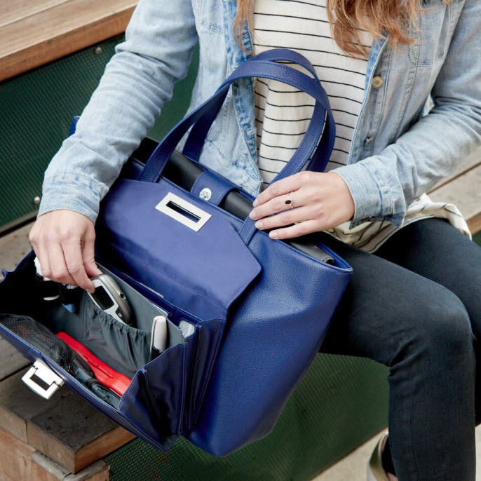 Myabetic Kerri Diabetes Tote, Navy Diabetes Shop