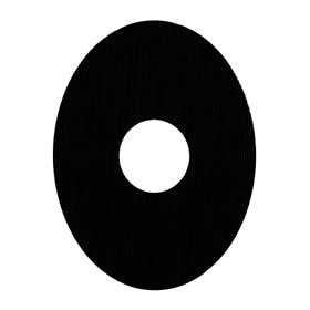 Black StayPut™ Oval Patch