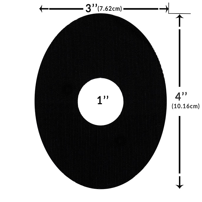 Black StayPut™ Oval Patch