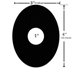 Black StayPut™ Oval Patch