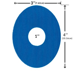 StayPut™ Oval Patch with 1” Circular Cutout, Blue